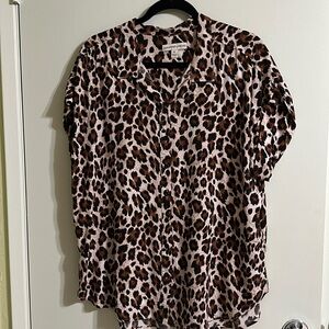 Leopard Print Women's Blouse